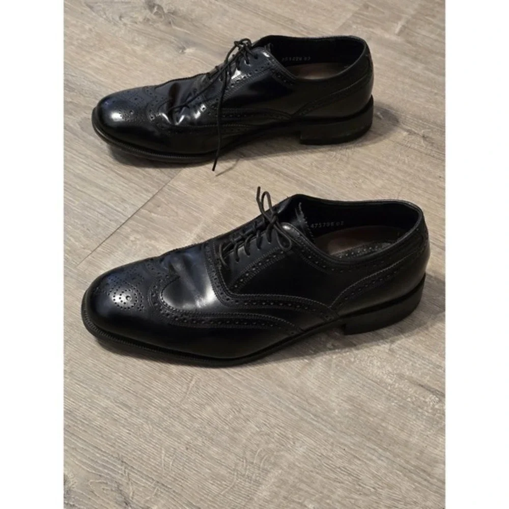 Florsheim Men's Black Oxfords Wingtip Dress Shoes Size 10.5D‎